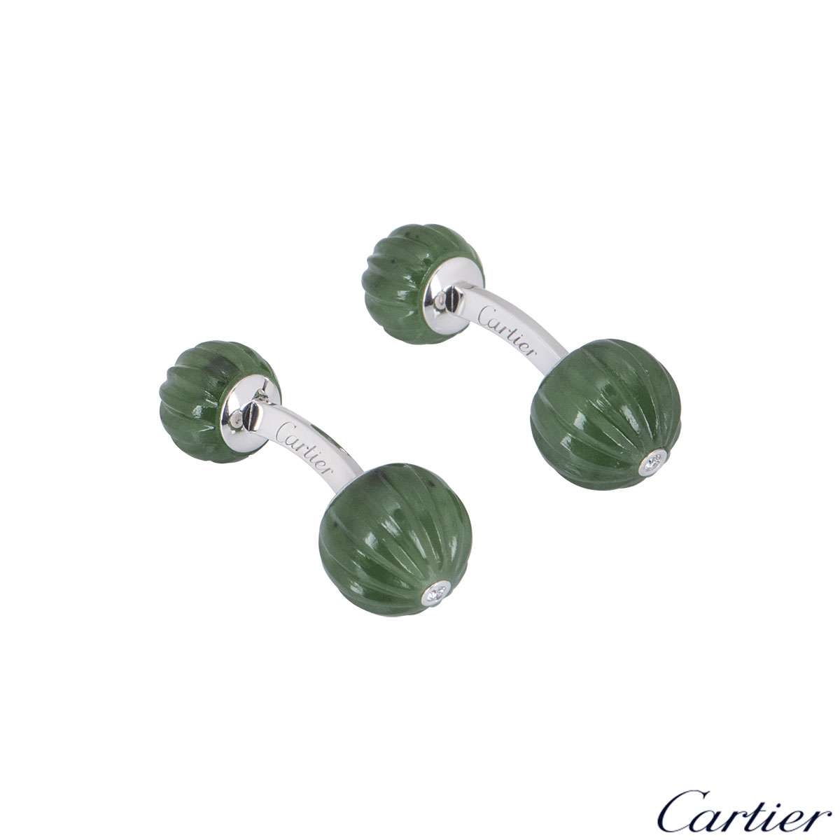 cartier jade cufflinks